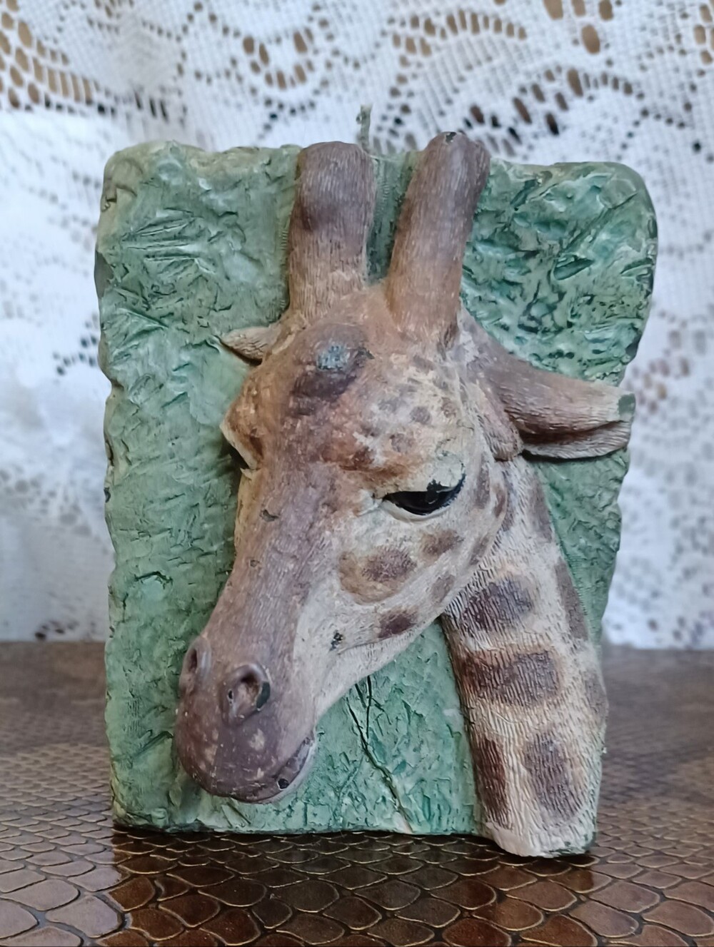 VINTAGE EDECO STUDIOS INC. SCULPTURED GIRAFFE WAX CANDLE C31 NEVER BURNED